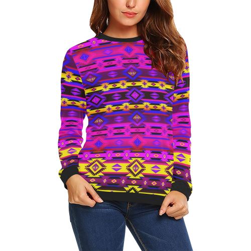 Adobe Hunt All Over Print Crewneck Sweatshirt for Women (Model H18) Crewneck Sweatshirt for Women (H18) e-joyer