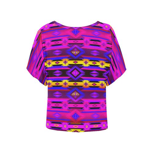 Adobe Hunt Women's Batwing-Sleeved Blouse T shirt (Model T44) Women's Batwing-Sleeved Blouse T shirt (T44) e-joyer