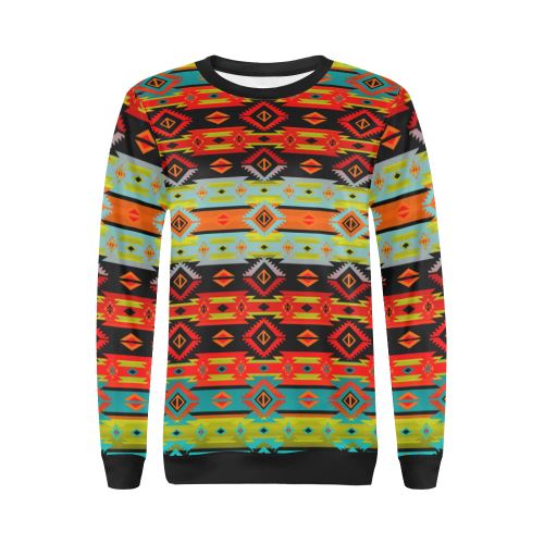 Adobe Kiva All Over Print Crewneck Sweatshirt for Women (Model H18) Crewneck Sweatshirt for Women (H18) e-joyer