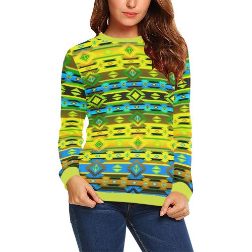 Adobe Midnight All Over Print Crewneck Sweatshirt for Women (Model H18) Crewneck Sweatshirt for Women (H18) e-joyer
