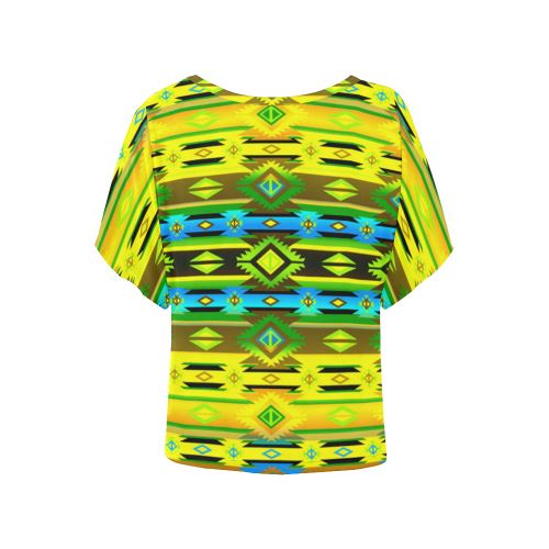 Adobe Midnight Women's Batwing-Sleeved Blouse T shirt (Model T44) Women's Batwing-Sleeved Blouse T shirt (T44) e-joyer