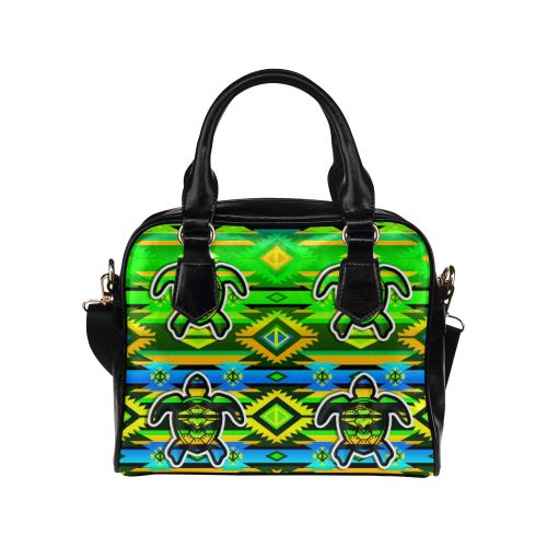 Adobe-Nature-Turtle Shoulder Handbag (Model 1634) Shoulder Handbags (1634) e-joyer