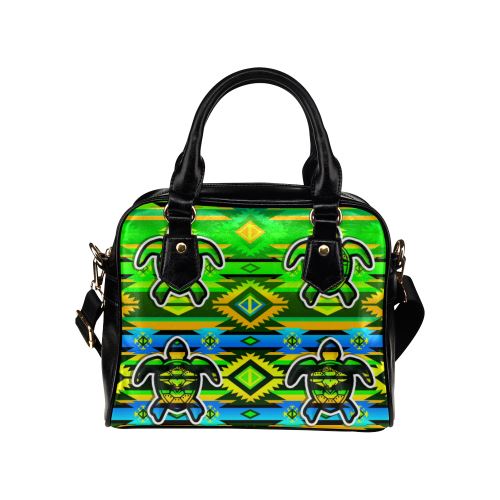 Adobe-Nature-Turtle Shoulder Handbag (Model 1634) Shoulder Handbags (1634) e-joyer