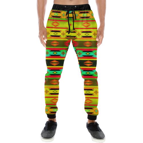 Adobe Sky Men's All Over Print Sweatpants (Model L11) Men's All Over Print Sweatpants (L11) e-joyer