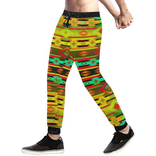 Adobe Sky Men's All Over Print Sweatpants (Model L11) Men's All Over Print Sweatpants (L11) e-joyer