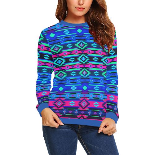 Adobe Sunset All Over Print Crewneck Sweatshirt for Women (Model H18) Crewneck Sweatshirt for Women (H18) e-joyer