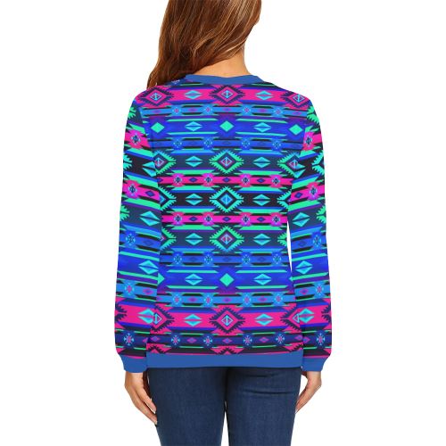 Adobe Sunset All Over Print Crewneck Sweatshirt for Women (Model H18) Crewneck Sweatshirt for Women (H18) e-joyer