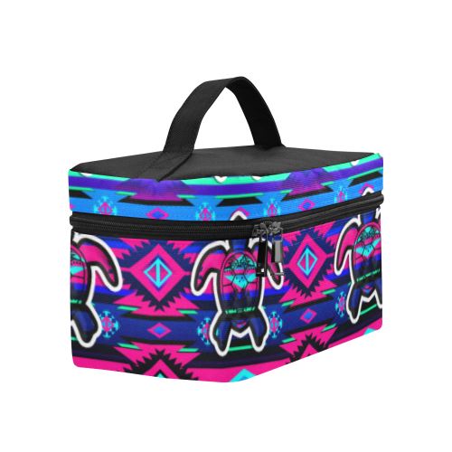 Adobe Sunset Turtle Cosmetic Bag/Large (Model 1658) Cosmetic Bag e-joyer