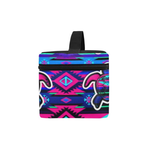 Adobe Sunset Turtle Cosmetic Bag/Large (Model 1658) Cosmetic Bag e-joyer