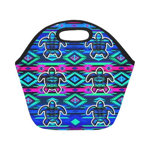 Adobe Sunset Turtle Neoprene Lunch Bag/Small (Model 1669) Neoprene Lunch Bag/Small (1669) e-joyer