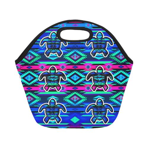 Adobe Sunset Turtle Neoprene Lunch Bag/Small (Model 1669) Neoprene Lunch Bag/Small (1669) e-joyer