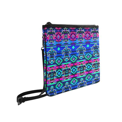 Adobe Sunset Turtle Slim Clutch Bag (Model 1668) Slim Clutch Bags (1668) e-joyer