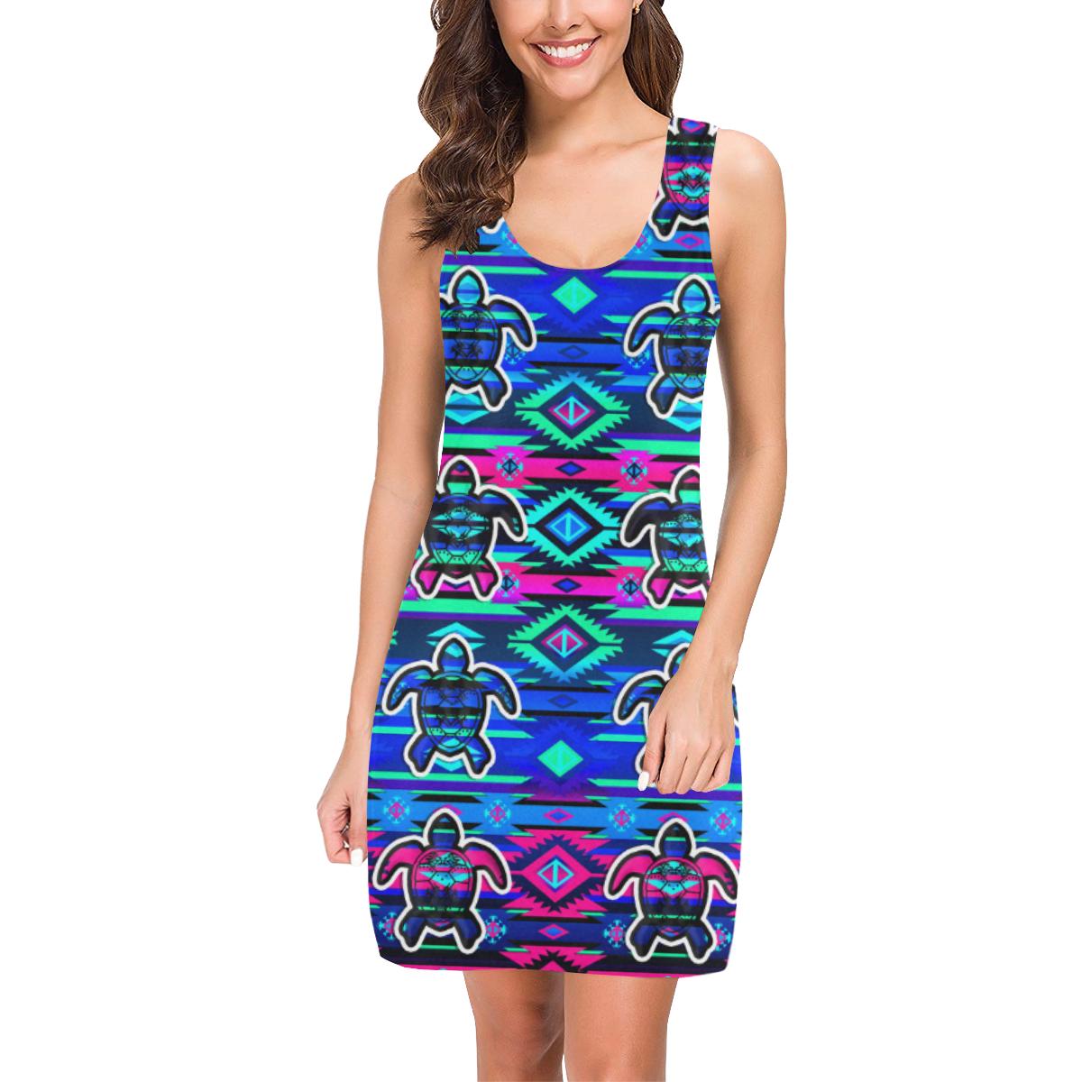 Adobe Sunset Turtles IkstsÃmiwa Vest Dress (Model D06) Medea Vest Dress (D06) e-joyer