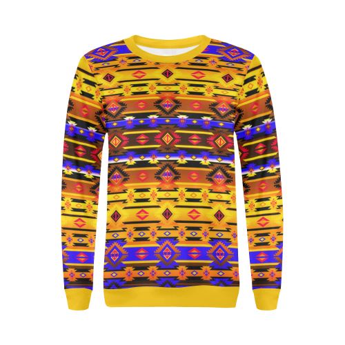 Adobe Sunshine All Over Print Crewneck Sweatshirt for Women (Model H18) Crewneck Sweatshirt for Women (H18) e-joyer