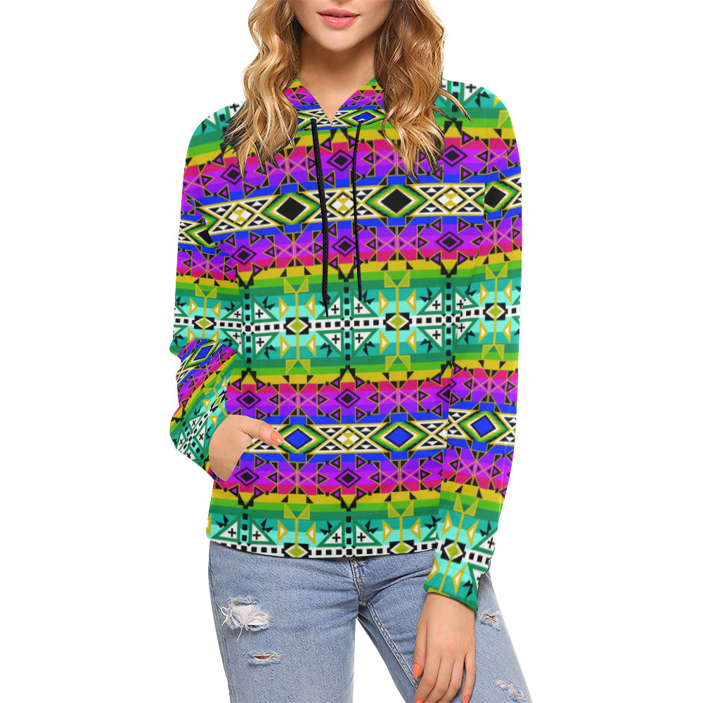 After the Northwest Rain All Over Print Hoodie for Women (USA Size) (Model H13) Hoodie e-joyer