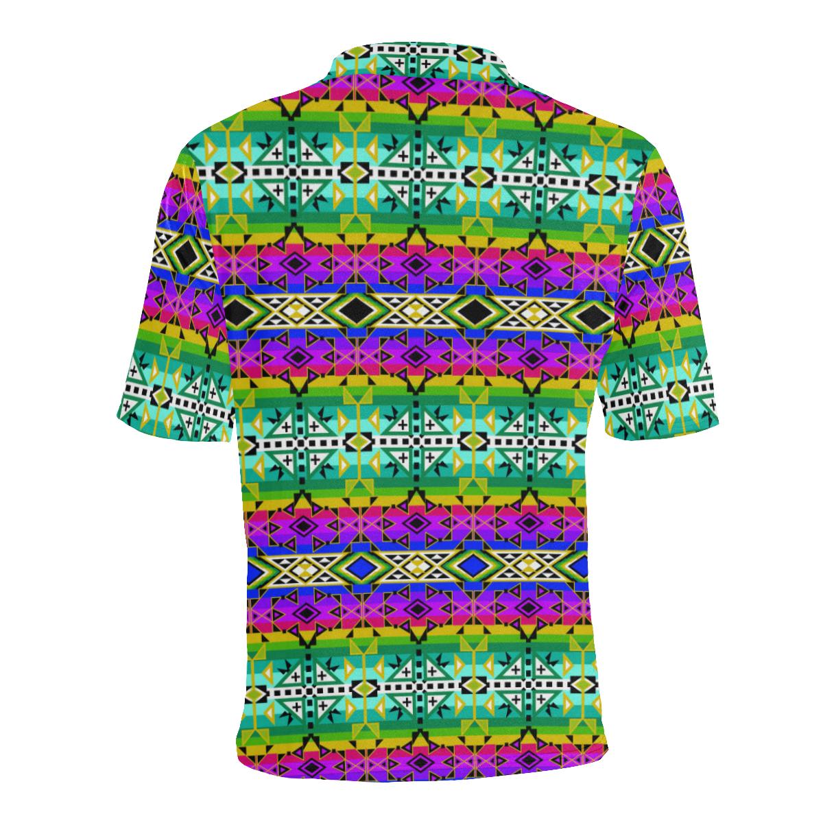After the Northwest Rain Men's All Over Print Polo Shirt (Model T55) Men's Polo Shirt (Model T55) e-joyer