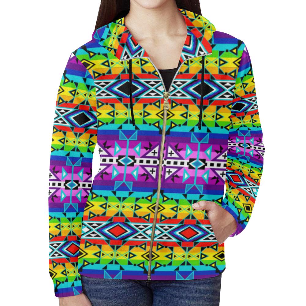 After the Rain All Over Print Full Zip Hoodie for Women (Model H14) All Over Print Full Zip Hoodie for Women (H14) e-joyer