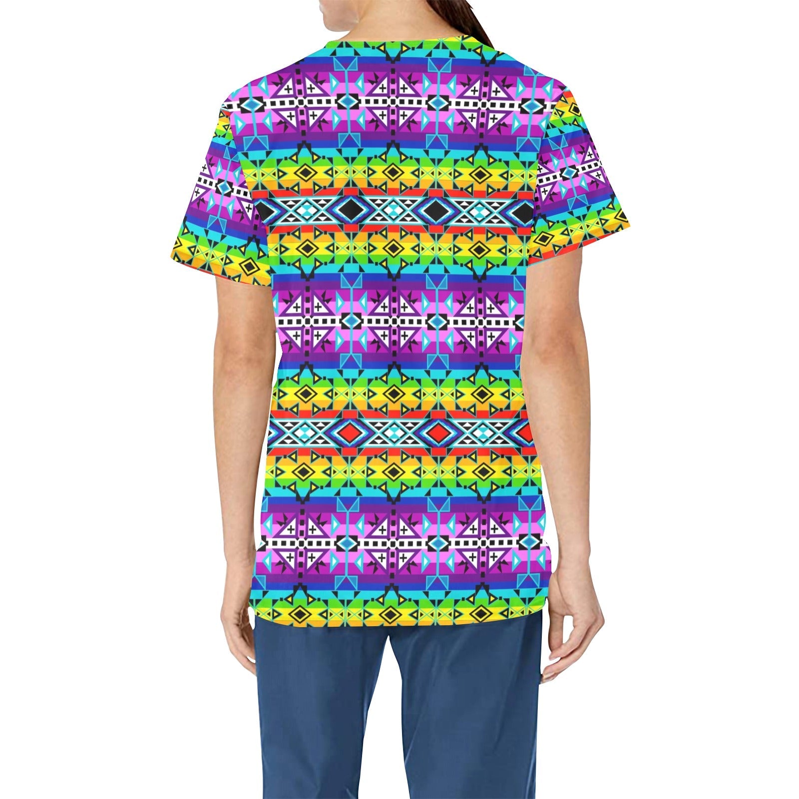 After the Rain All Over Print Scrub Top Scrub Top e-joyer