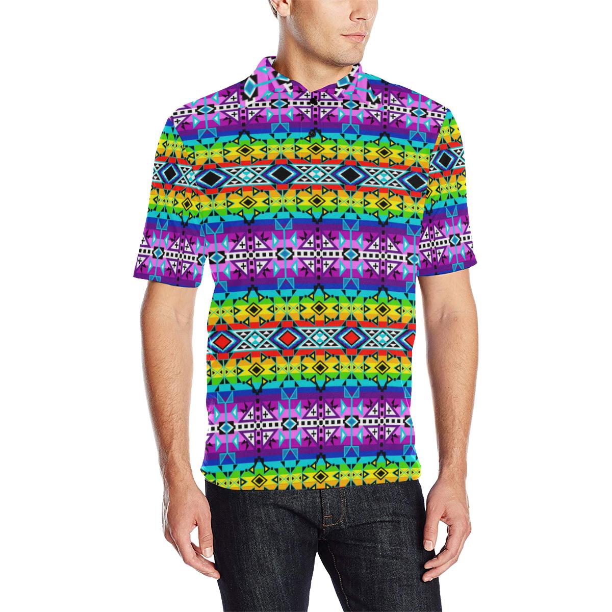 After the Rain Men's All Over Print Polo Shirt (Model T55) Men's Polo Shirt (Model T55) e-joyer