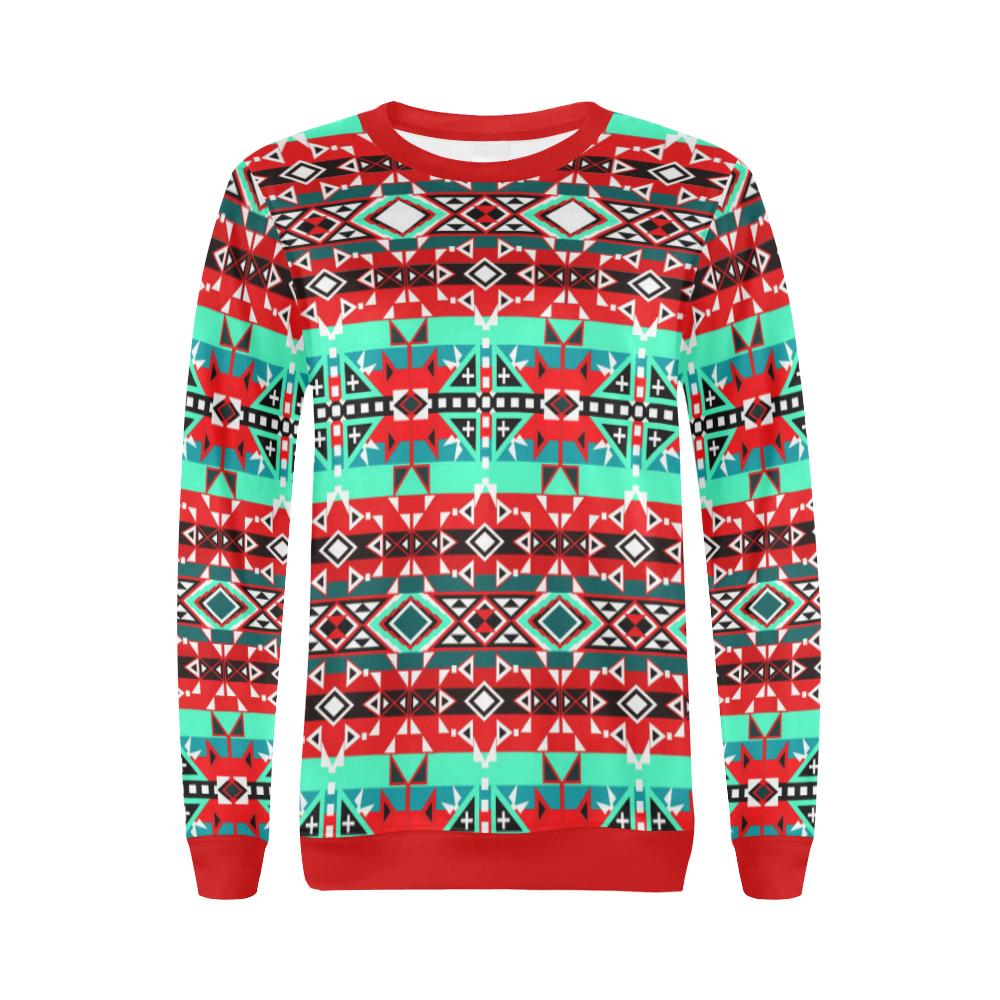 After the Southwest Rain All Over Print Crewneck Sweatshirt for Women (Model H18) Crewneck Sweatshirt for Women (H18) e-joyer