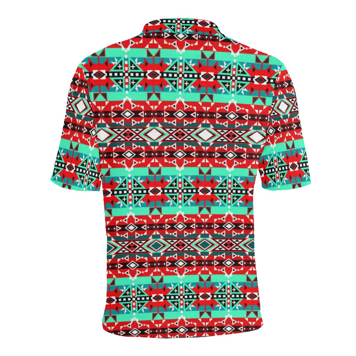 After the Southwest Rain Men's All Over Print Polo Shirt (Model T55) Men's Polo Shirt (Model T55) e-joyer