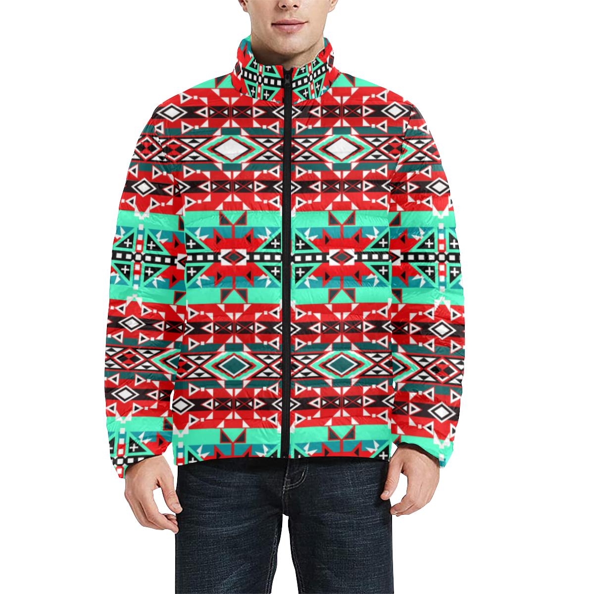 After the Southwest Rain Men's Stand Collar Padded Jacket (Model H41) Men's Stand Collar Padded Jacket (H41) e-joyer