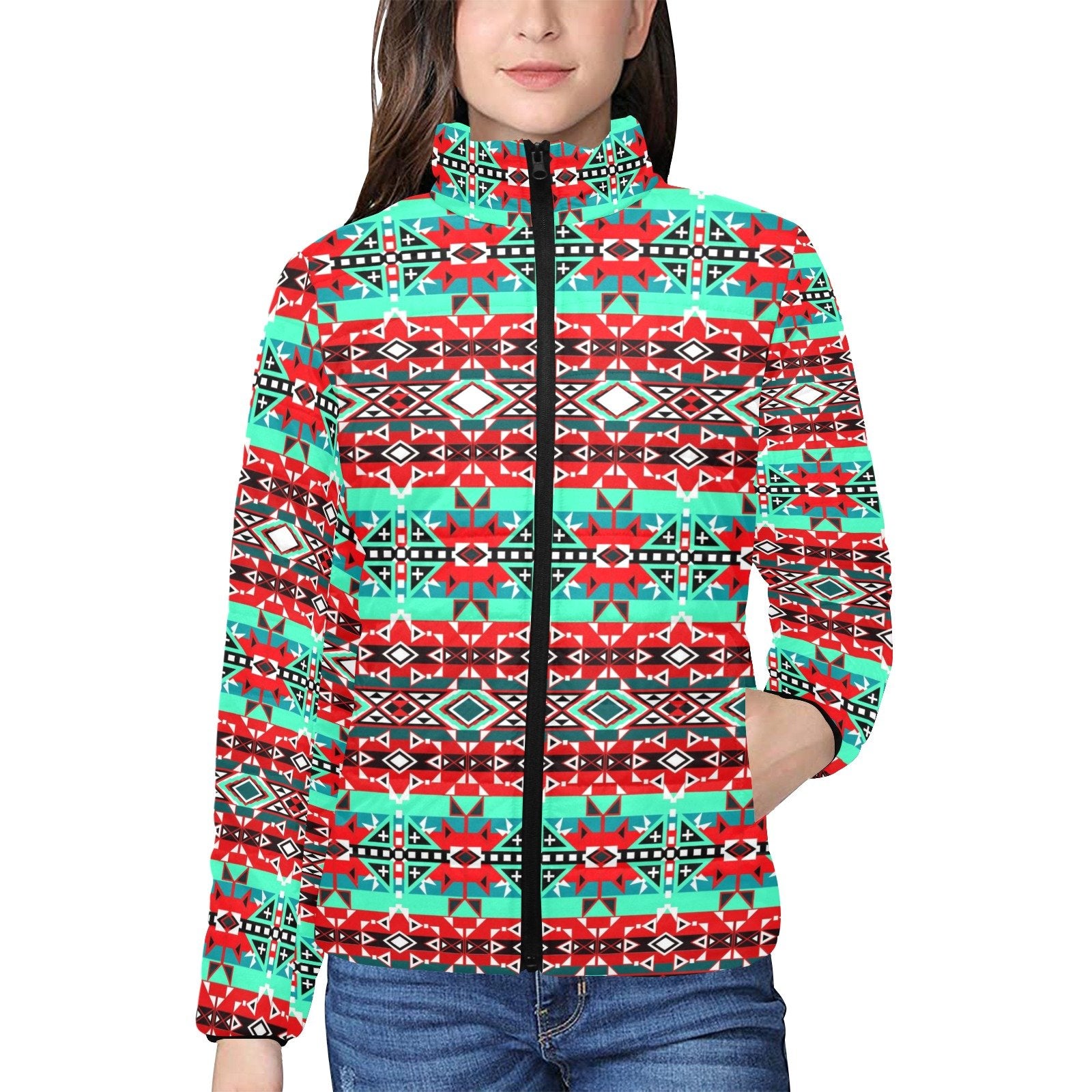 After the Southwest Rain Women's Stand Collar Padded Jacket (Model H41) jacket e-joyer
