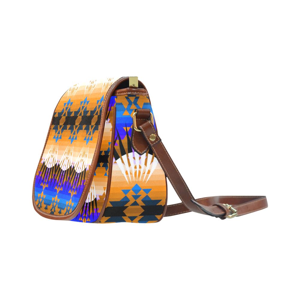 Alaska Ribbonwork Bustles Saddle Bag/Small (Model 1649) Full Customization Saddle Bag/Small (Full Customization) e-joyer