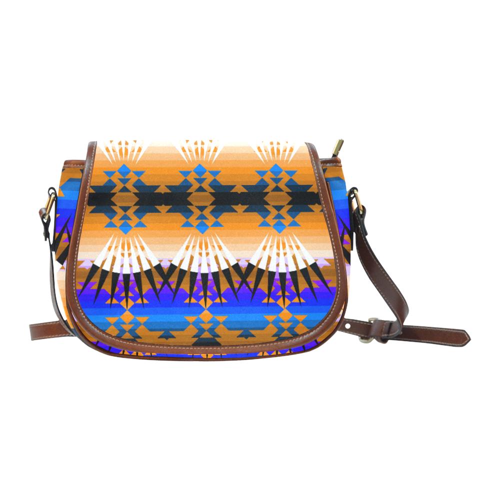 Alaska Ribbonwork Bustles Saddle Bag/Small (Model 1649) Full Customization Saddle Bag/Small (Full Customization) e-joyer