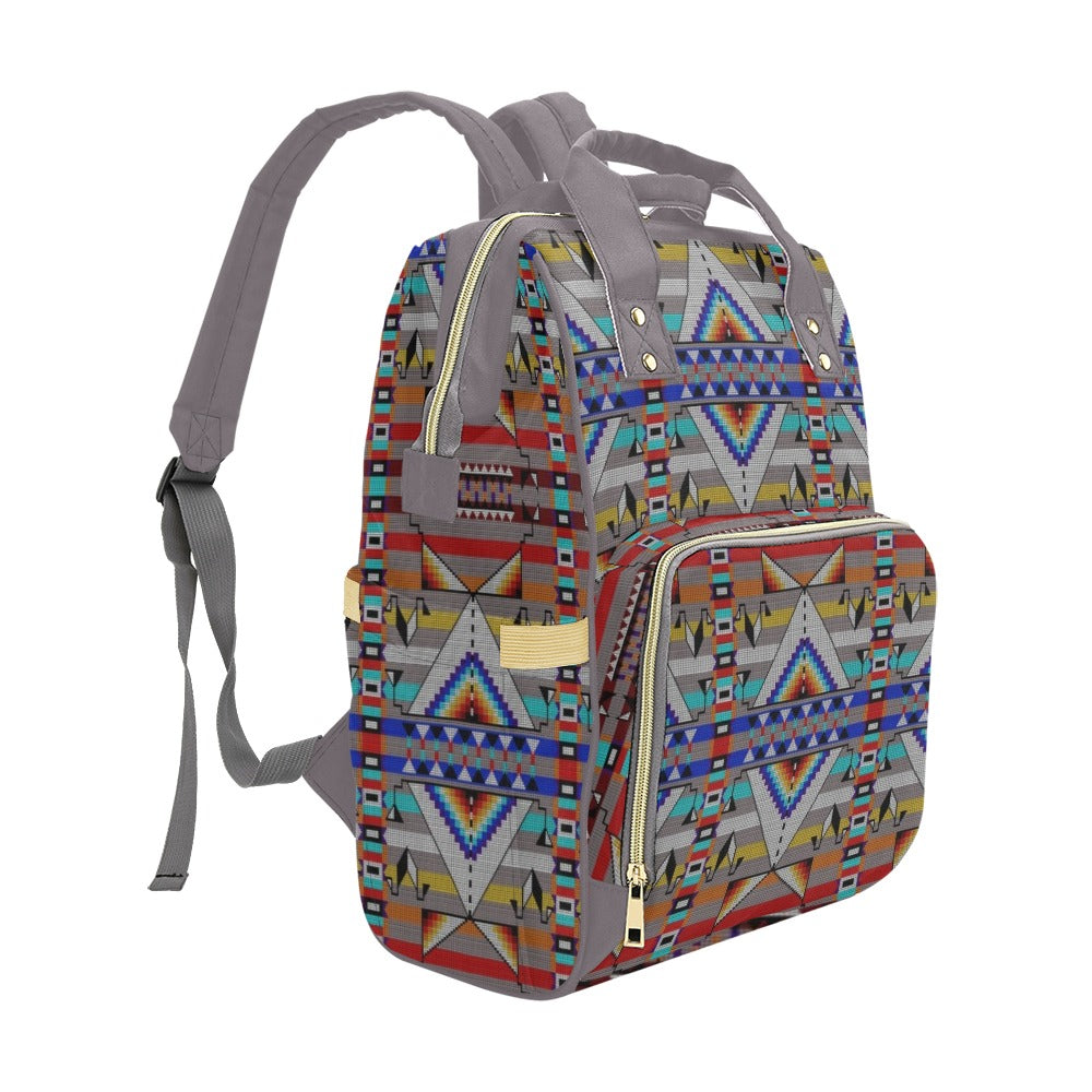 Medicine Blessing Grey Multi-Function Diaper Backpack/Diaper Bag