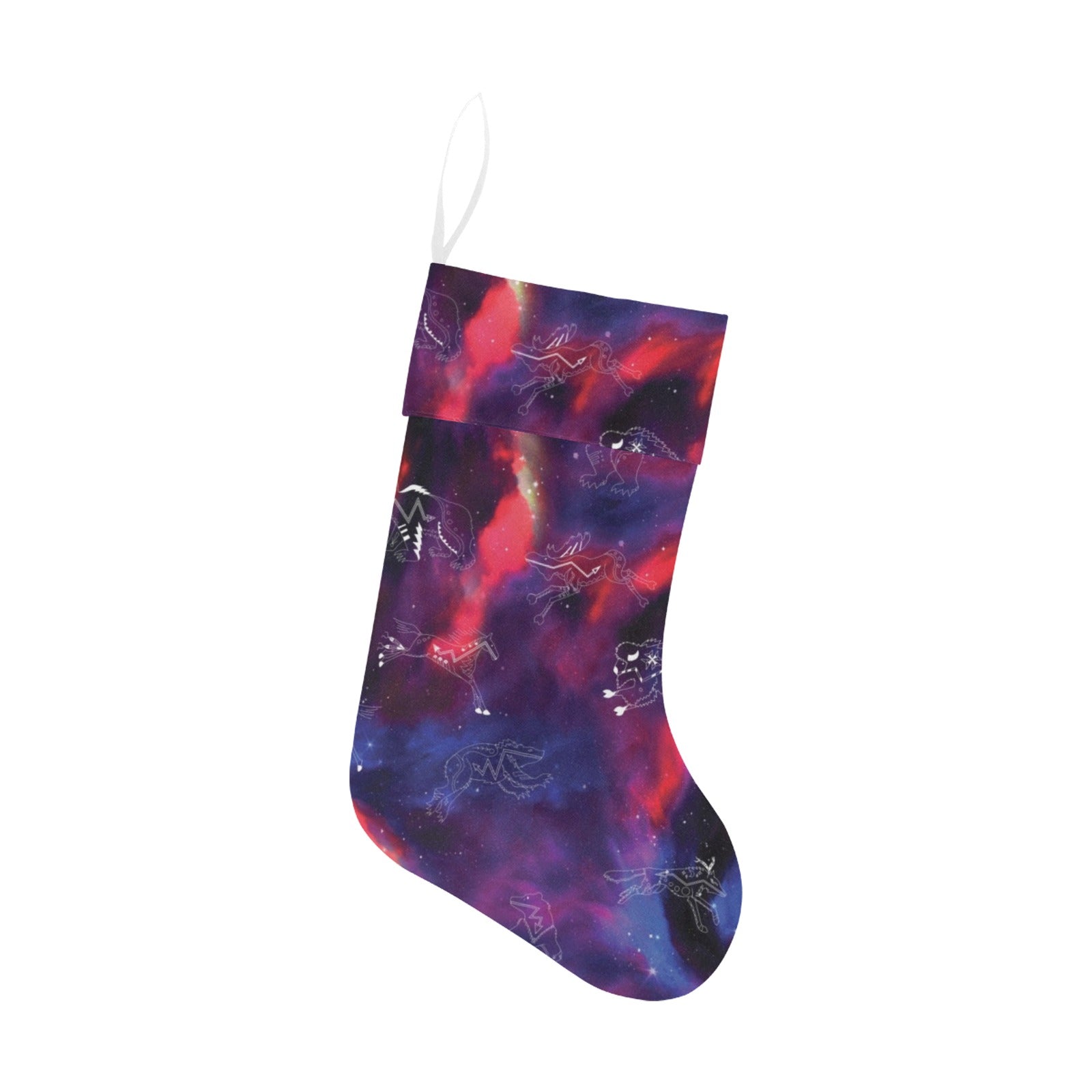 Animal Ancestors 3 Blue Pink Swirl Christmas Stocking