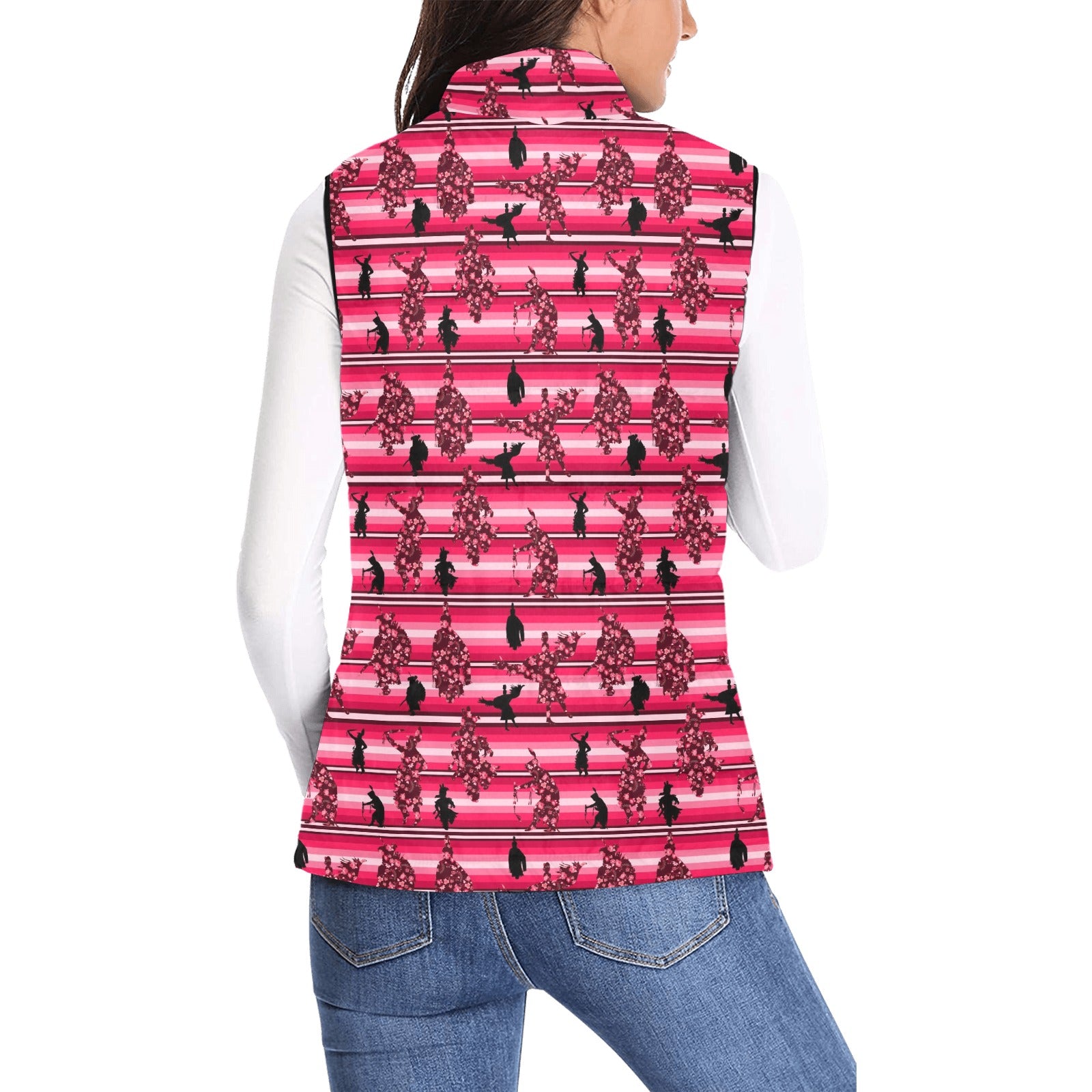 Dancers Floral Amour Women's Padded Vest Jacket
