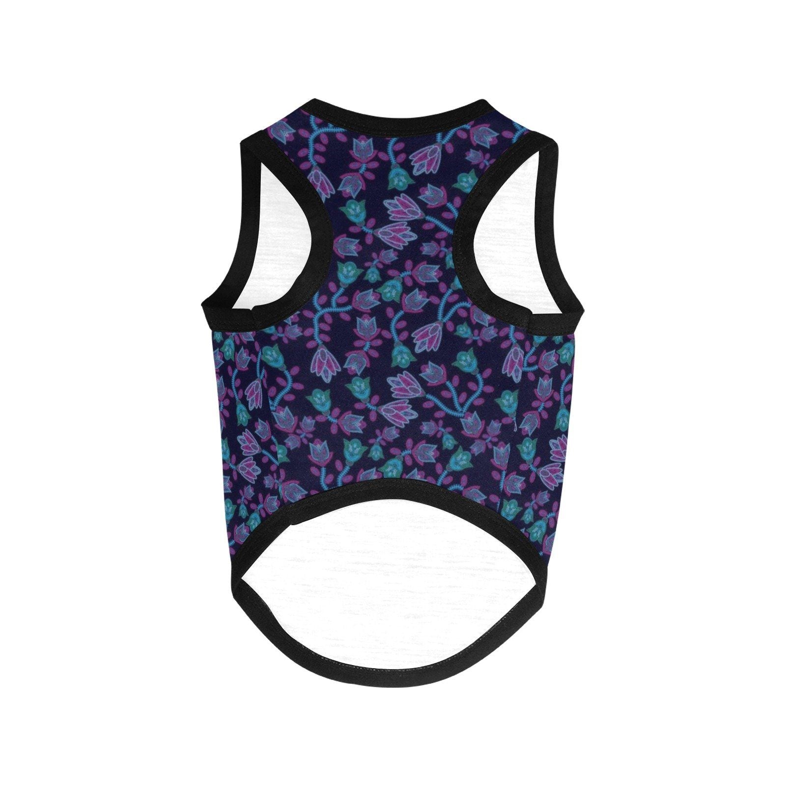 Beaded Blue Nouveau All Over Print Pet Tank Top Pet Tank Top e-joyer 