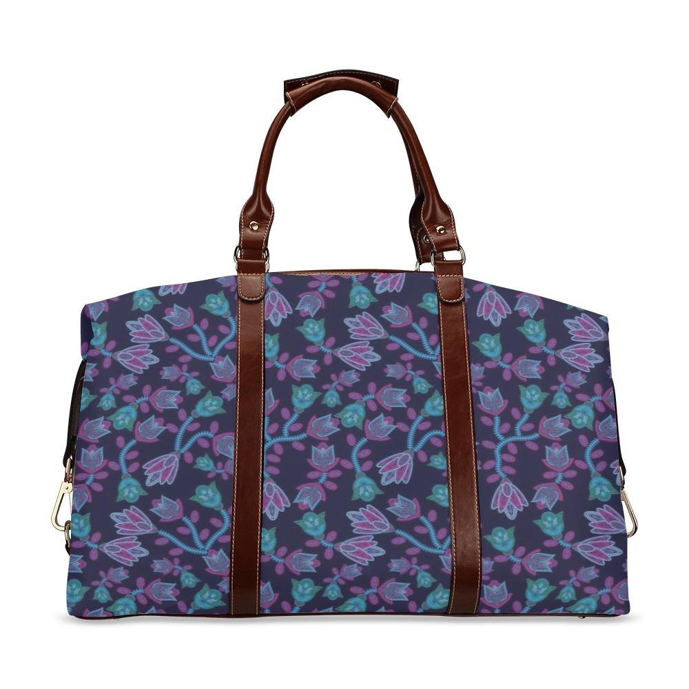 Beaded Blue Nouveau Classic Travel Bag (Model 1643) Remake Classic Travel Bags (1643) e-joyer 