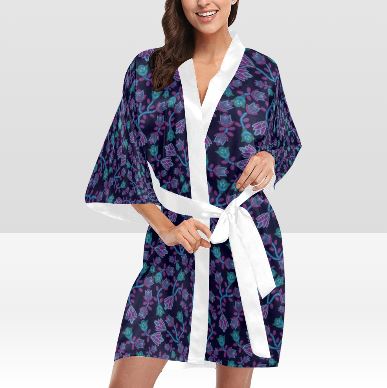 Beaded Blue Nouveau Kimono Robe Artsadd 
