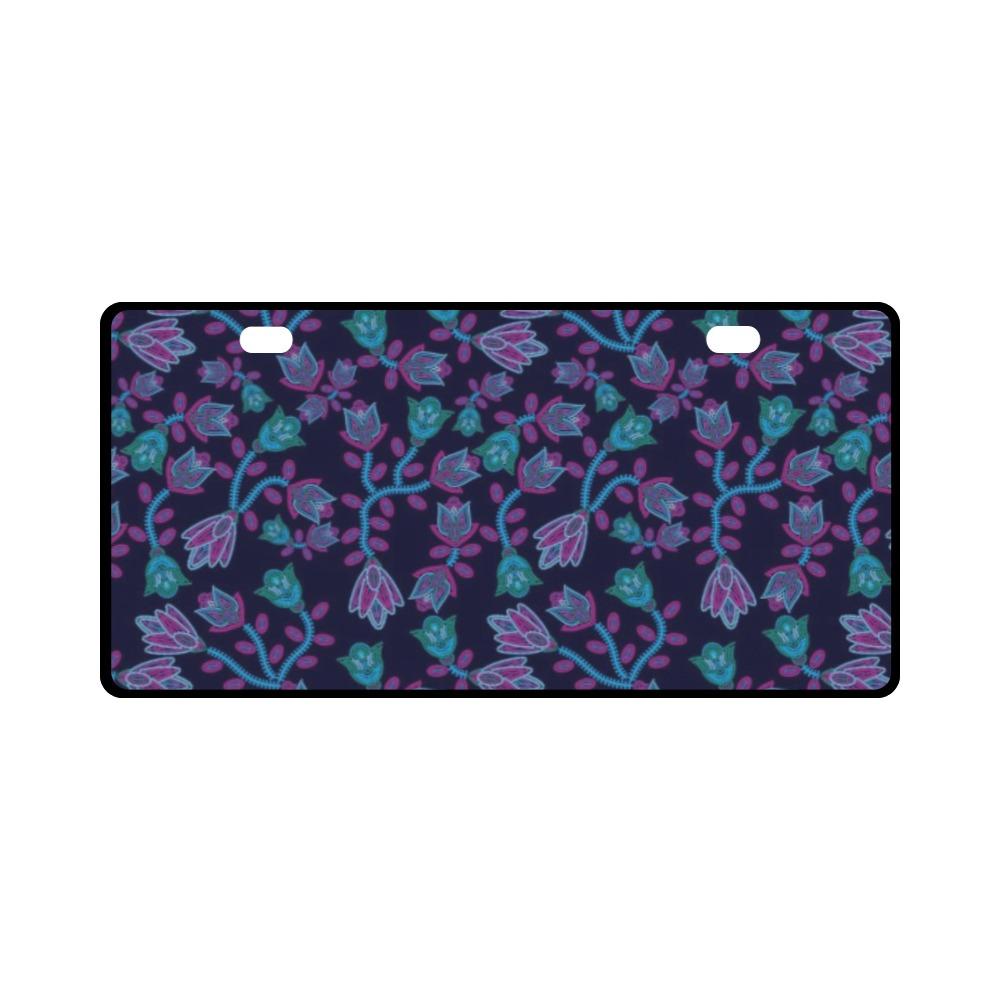 Beaded Blue Nouveau License Plate License Plate e-joyer