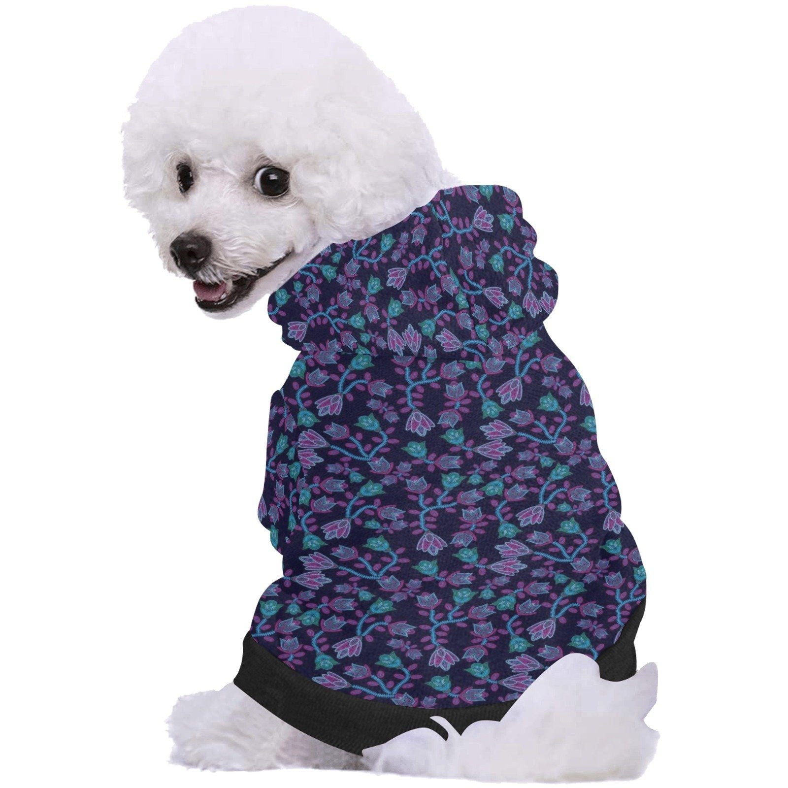 Beaded Blue Nouveau Pet Dog Hoodie Pet Dog Hoodie e-joyer