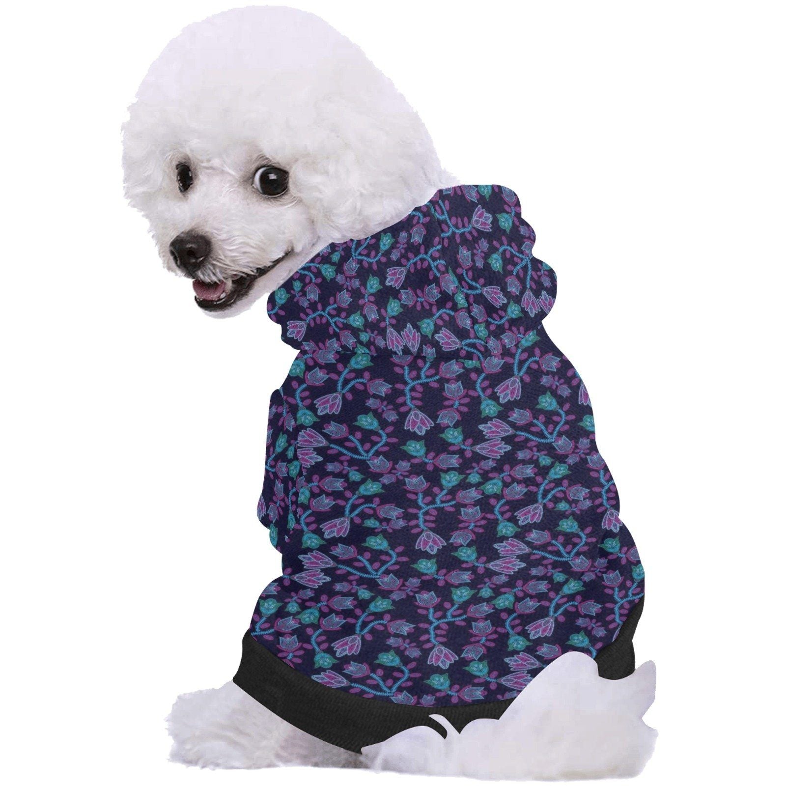 Beaded Blue Nouveau Pet Dog Hoodie Pet Dog Hoodie e-joyer 