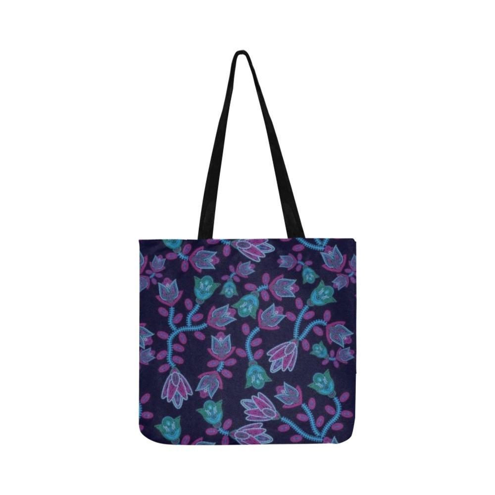 Beaded Blue Nouveau Reusable Shopping Bag Model 1660 (Two sides) Shopping Tote Bag (1660) e-joyer