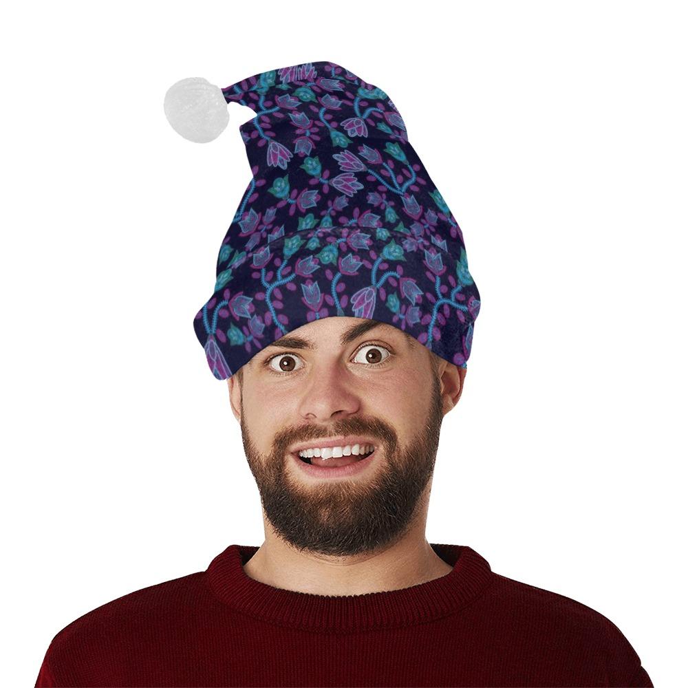 Beaded Blue Nouveau Santa Hat Santa Hat e-joyer