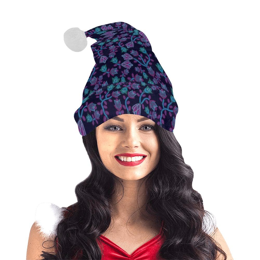 Beaded Blue Nouveau Santa Hat Santa Hat e-joyer