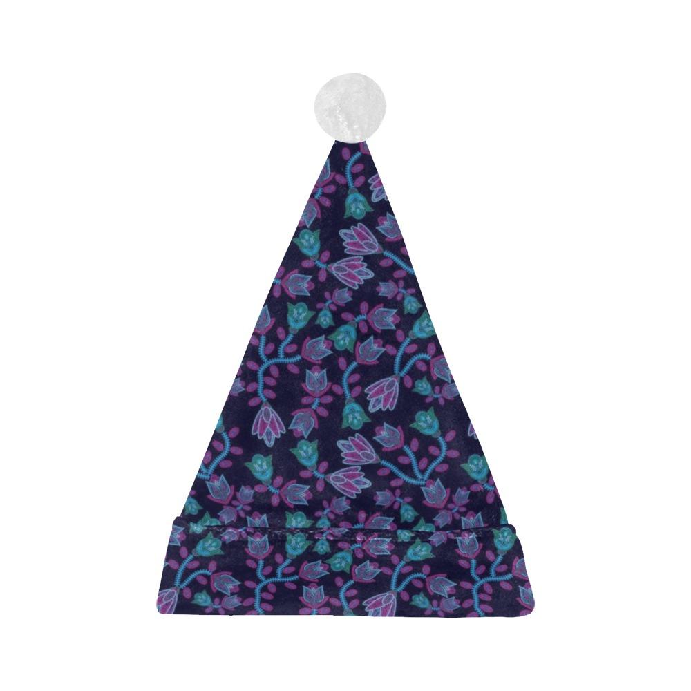 Beaded Blue Nouveau Santa Hat Santa Hat e-joyer