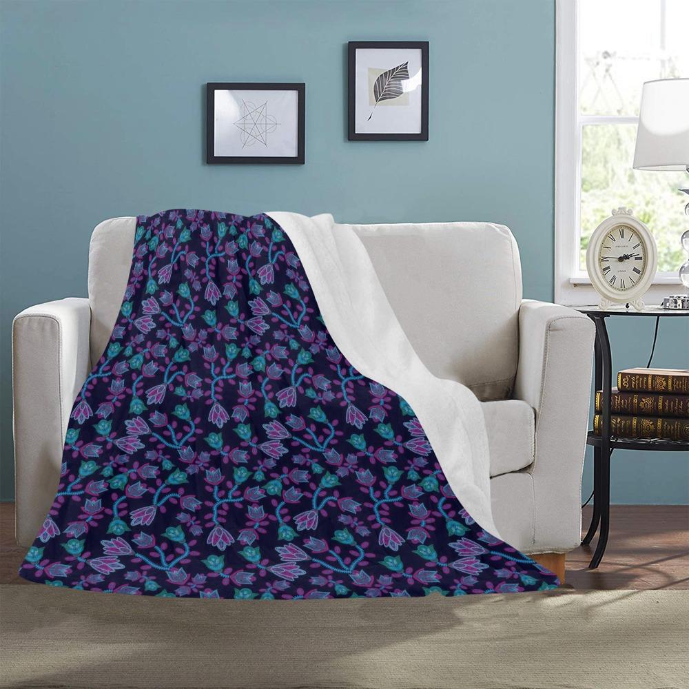 Beaded Blue Nouveau Ultra-Soft Micro Fleece Blanket 50"x60" Ultra-Soft Blanket 50''x60'' e-joyer 