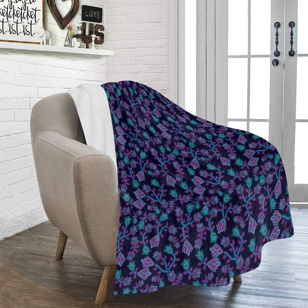 Beaded Blue Nouveau Ultra-Soft Micro Fleece Blanket 50"x60" Ultra-Soft Blanket 50''x60'' e-joyer 
