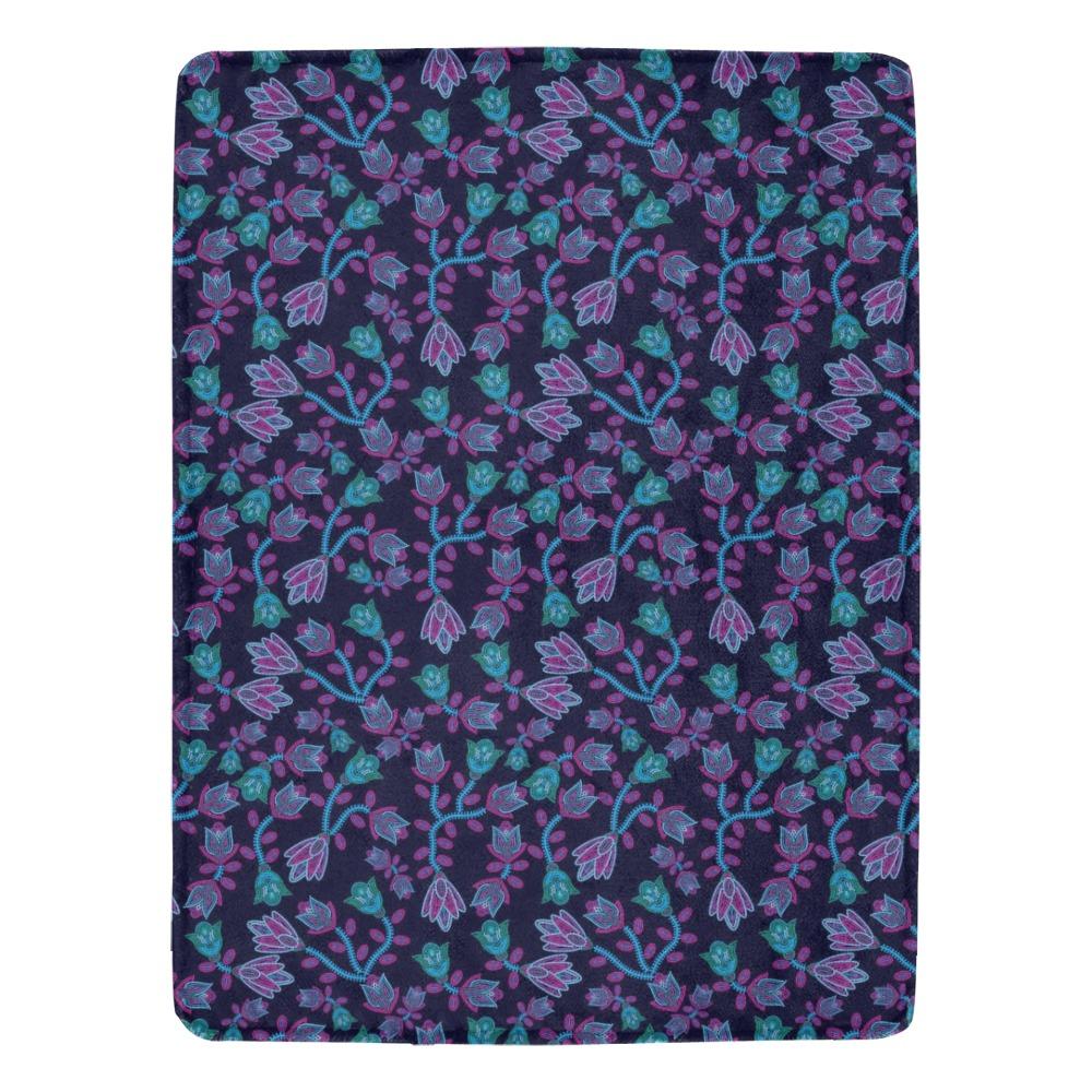 Beaded Blue Nouveau Ultra-Soft Micro Fleece Blanket 60"x80" Ultra-Soft Blanket 60''x80'' e-joyer