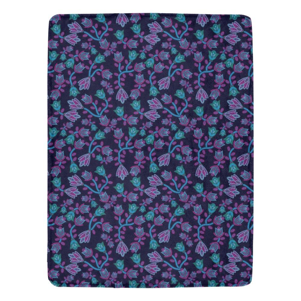 Beaded Blue Nouveau Ultra-Soft Micro Fleece Blanket 60"x80" Ultra-Soft Blanket 60''x80'' e-joyer 