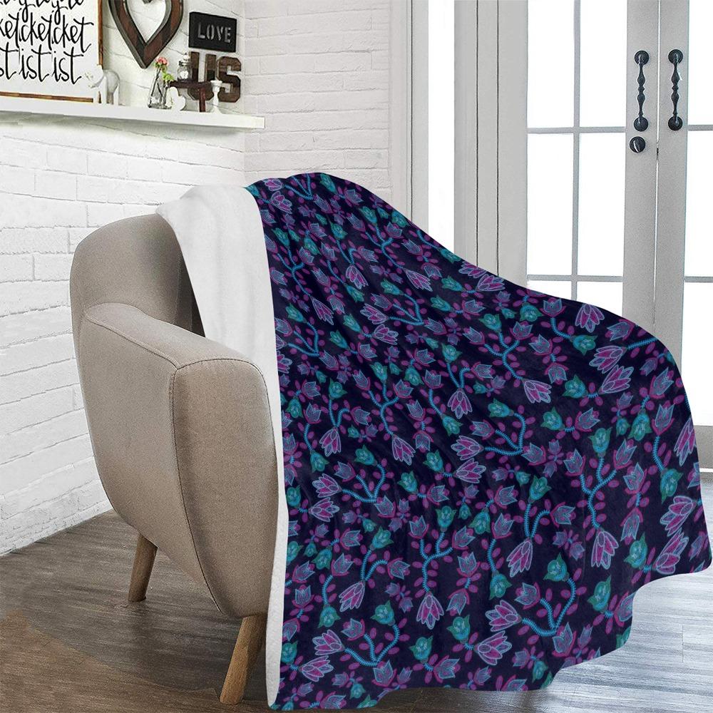 Beaded Blue Nouveau Ultra-Soft Micro Fleece Blanket 60"x80" Ultra-Soft Blanket 60''x80'' e-joyer 