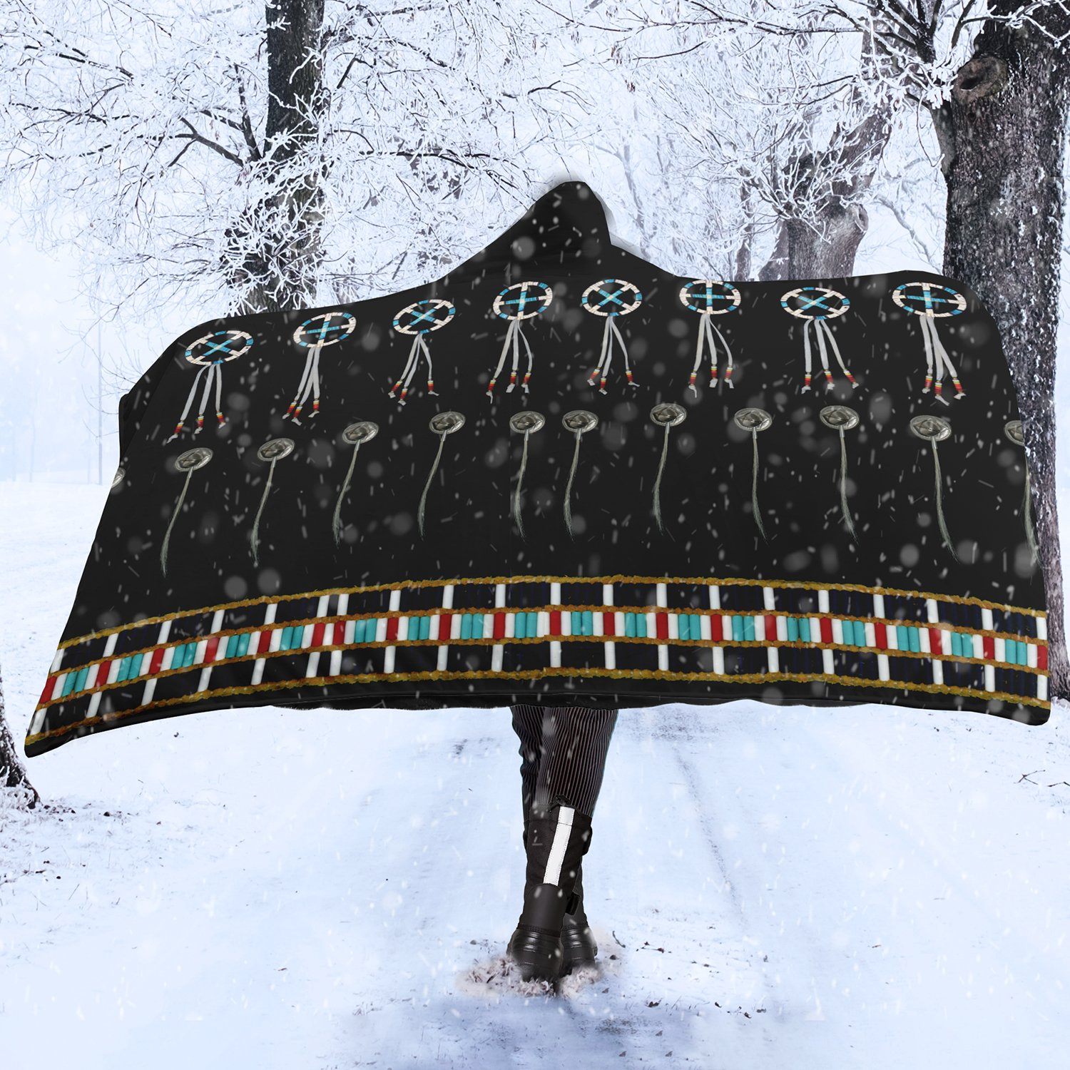 Beaded Bracelet Hooded Blanket blanket 49 Dzine