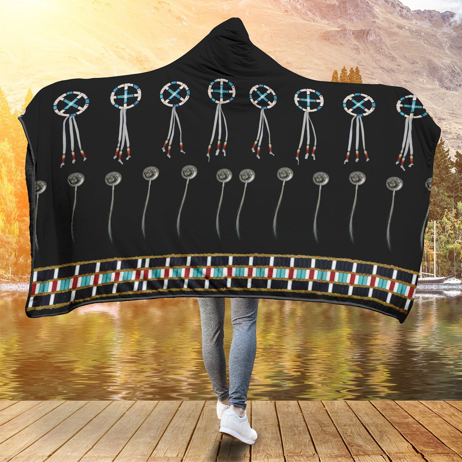 Beaded Bracelet Hooded Blanket blanket 49 Dzine