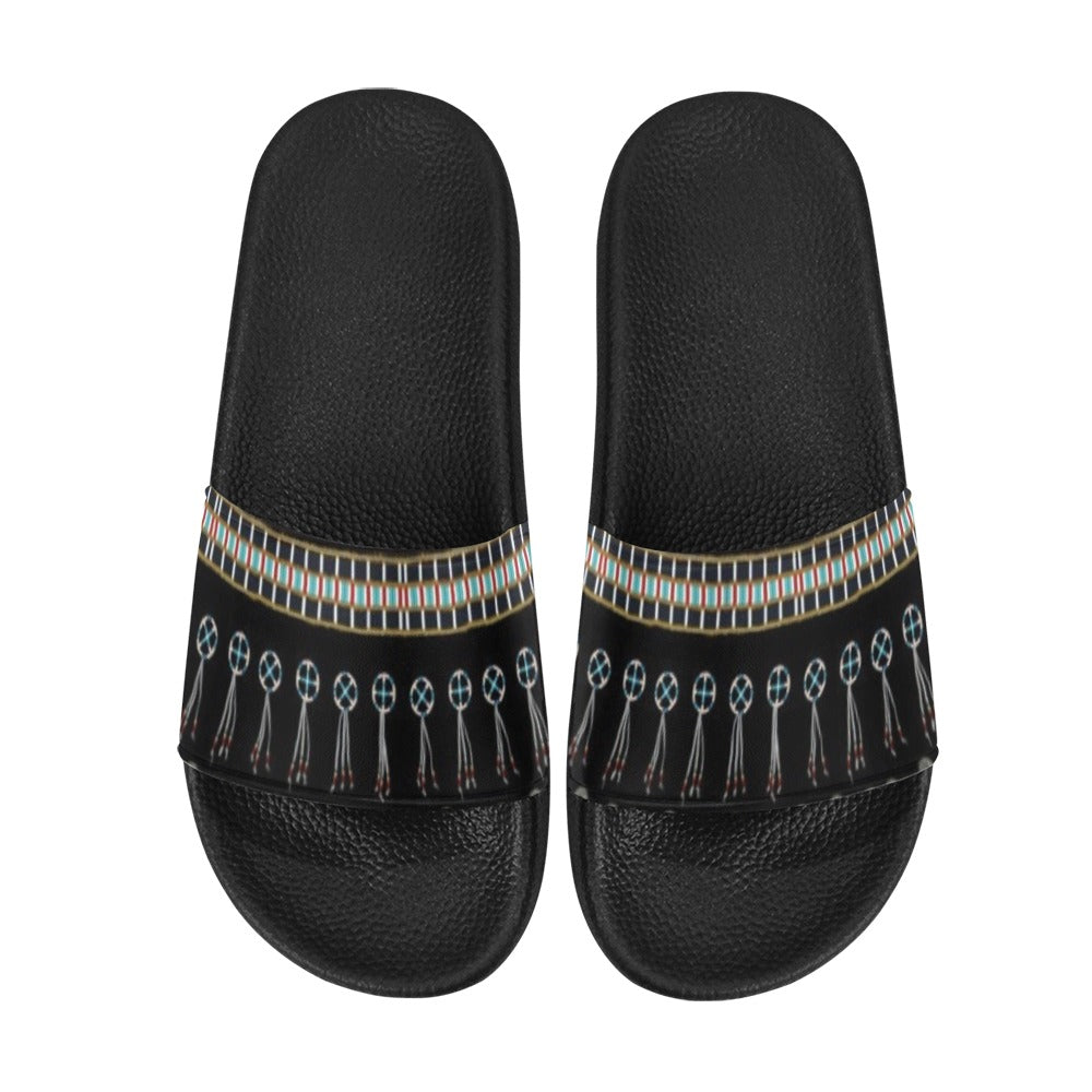 Beaded Bracelet Women's Slide Sandals (Model 057) sandals e-joyer